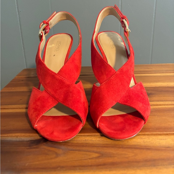 Michael Kors - Red Open Toe Heels - 7.5 - Picture 2 of 10